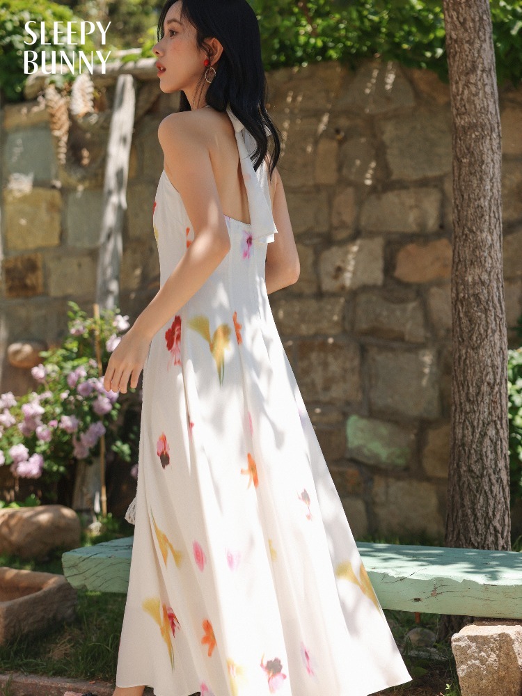 Midi Skirt Floral - Abito Midi da Donna Stile Vacanza