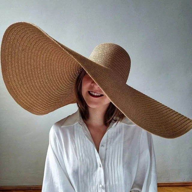 Hat Floppy Wide - Cappelli di paglia da spiaggia oversize