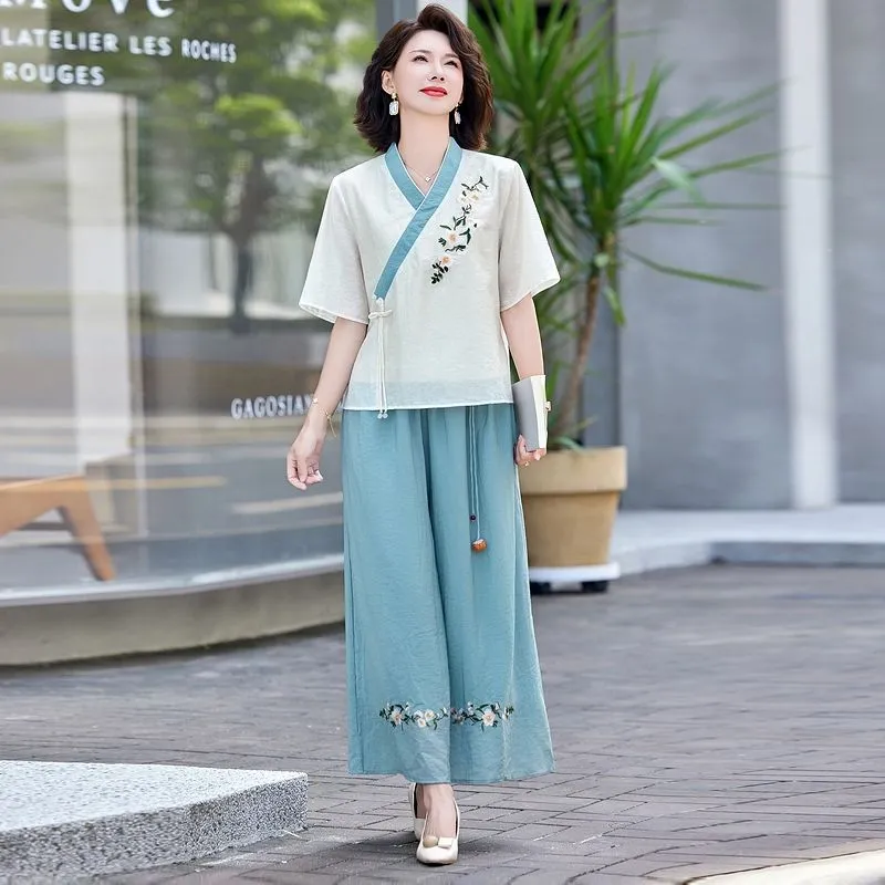 Linen Pant Wide - Nuovo completo da donna in lino