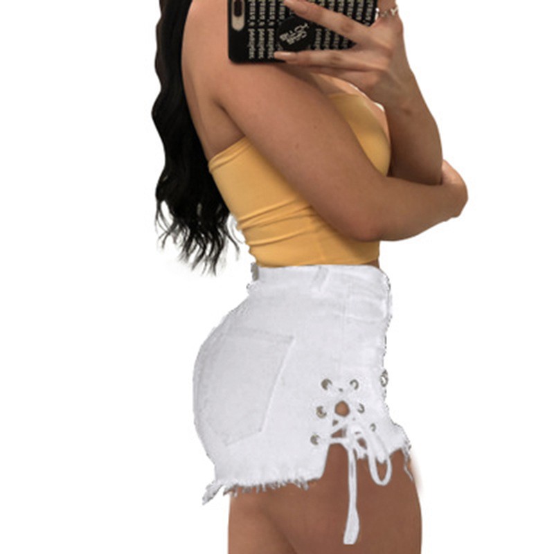 Shorts da Donna Y2K a Vita Bas - Shorts Denim Frayed recensione e prezzo