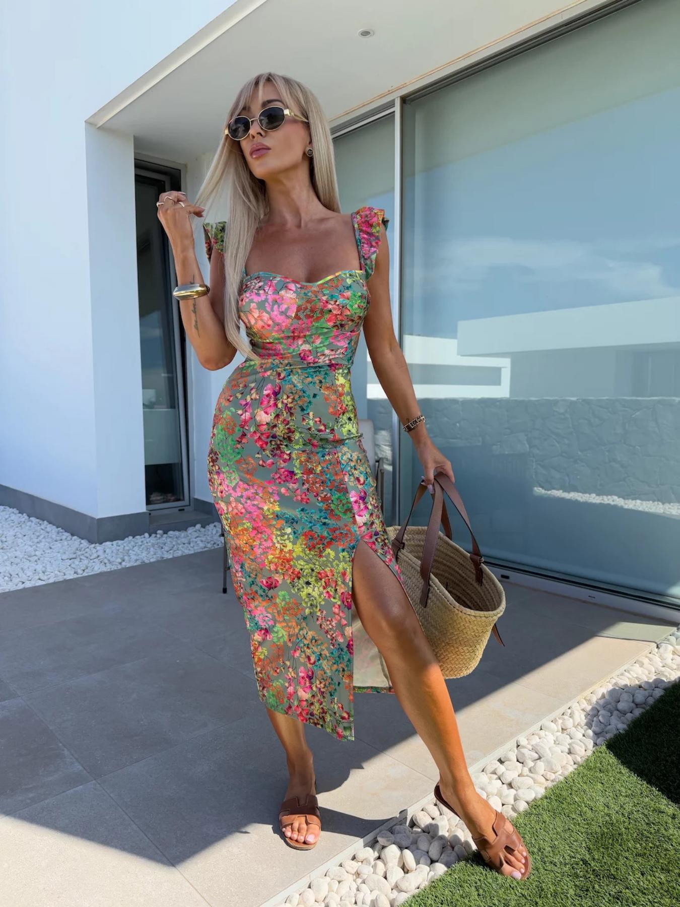 Nuovo Abito Estivo Elegante in - Midi Skirt Floral recensione e prezzo