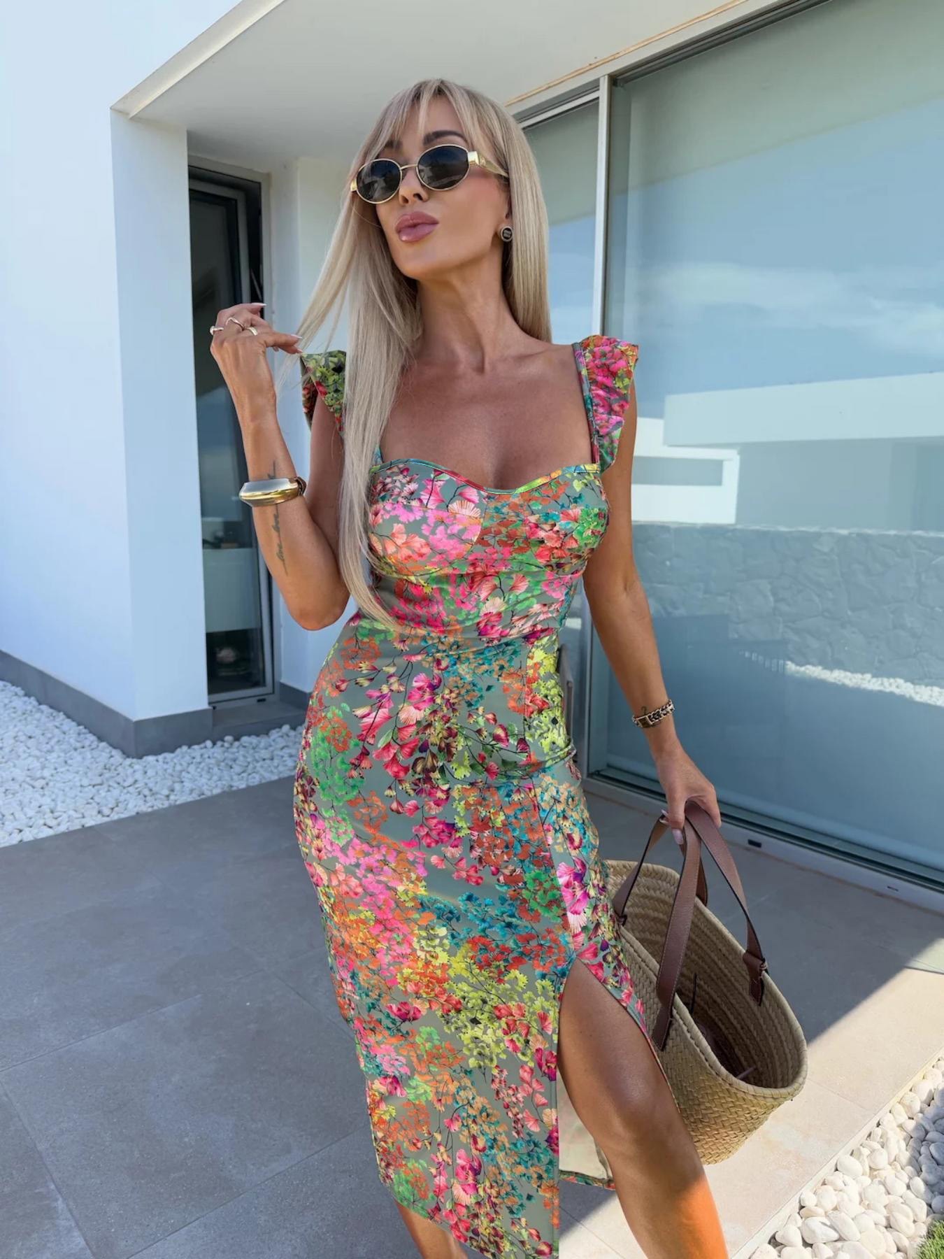 Nuovo Abito Estivo Elegante in - Midi Skirt Floral recensione e prezzo