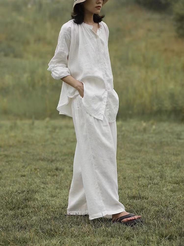 Set Camicia in Cotone e Lino e - Linen Pant Wide recensione e prezzo