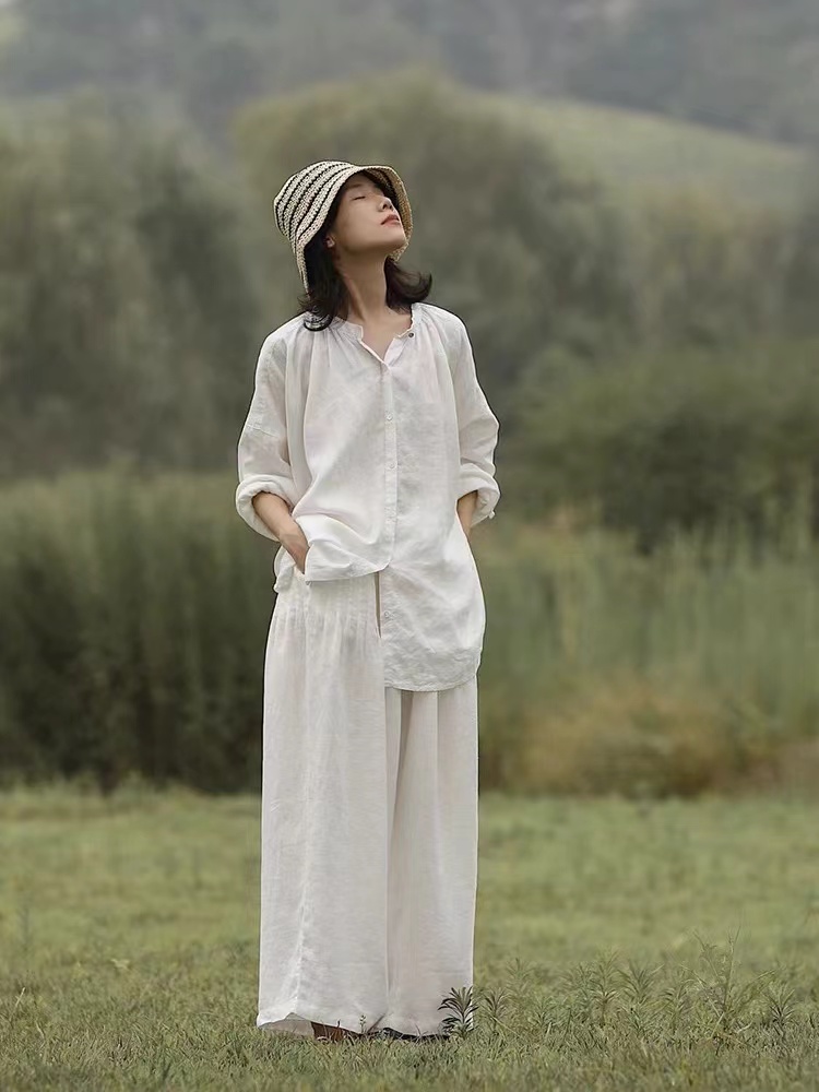 Set Camicia in Cotone e Lino e - Linen Pant Wide recensione e prezzo